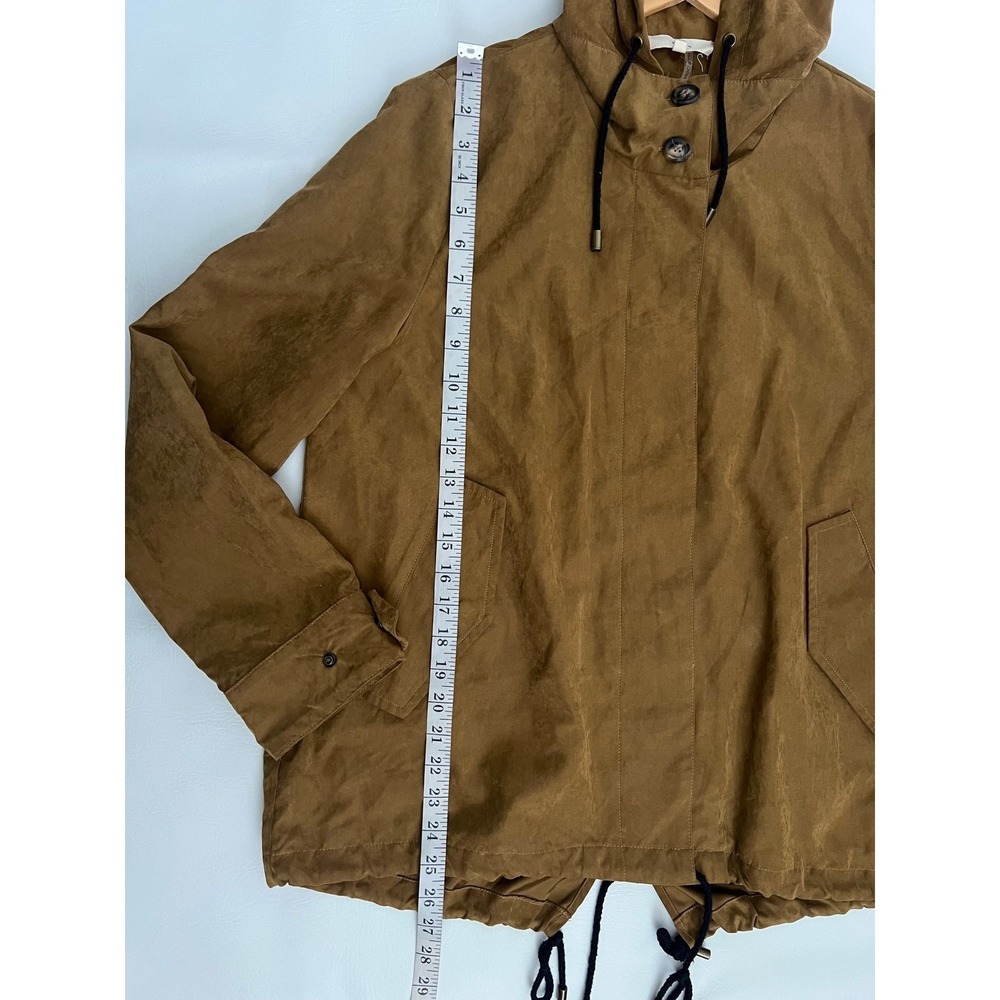 Entro Utility Jacket L Camel Hooded Anorak Drawstring Lightweight Boho Western - Picture 8 of 9
